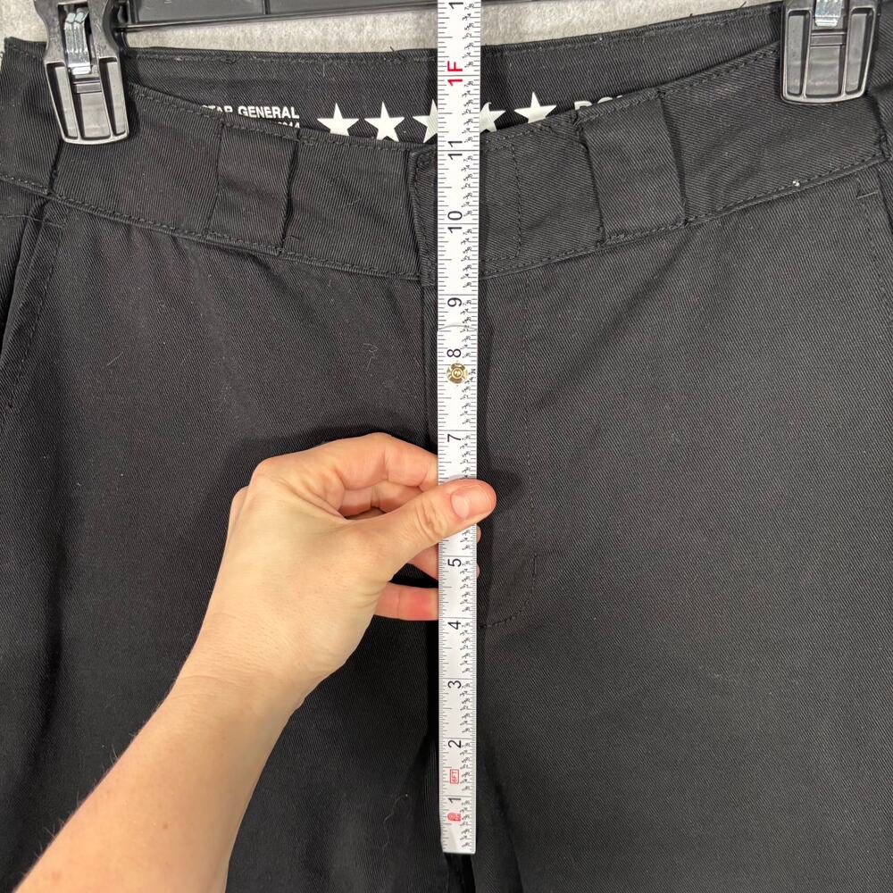 FiveStar General Pants Juniors 1 25 Black Wide Leg Downtown Chino Baggy Canvas - Picture 6 of 13